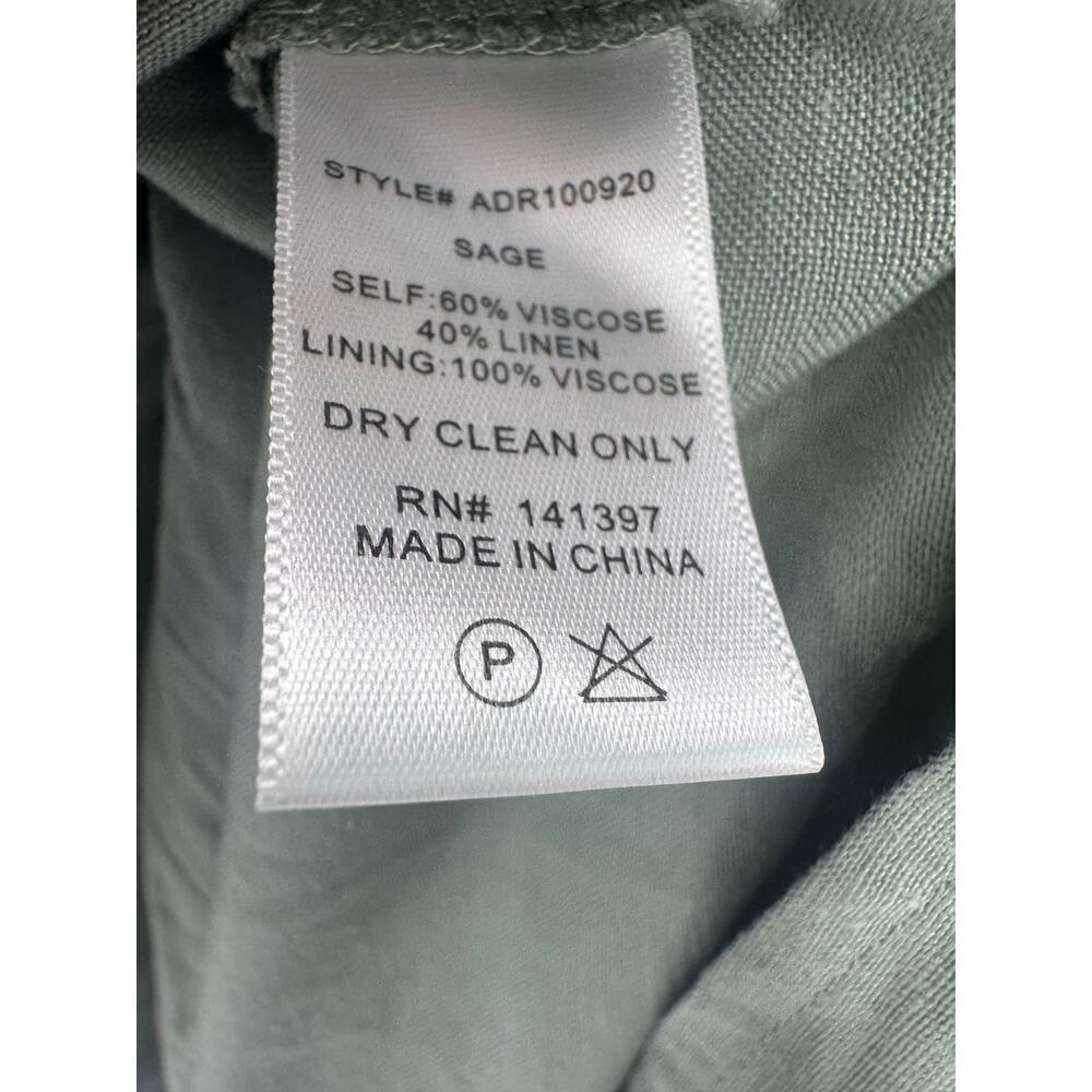 ASTR Label Pleated Bodice Bubble Sleeve Midi Dress Smocked Sage XL NWT - Picture 10 of 10